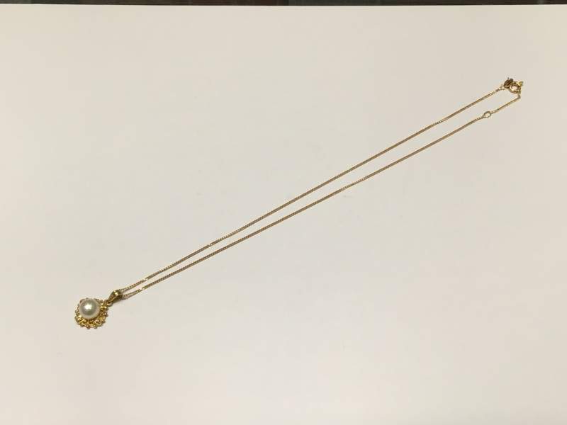 18金 イエローゴールド パール ネックレス をお買取しました。
