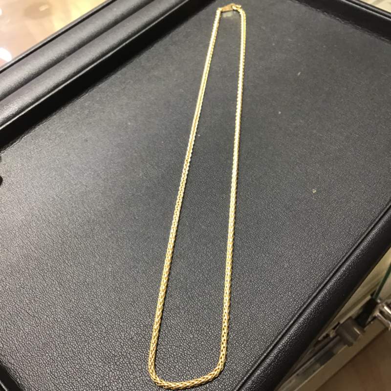 18金ロープデザインネックレスのお買い取りがございました。