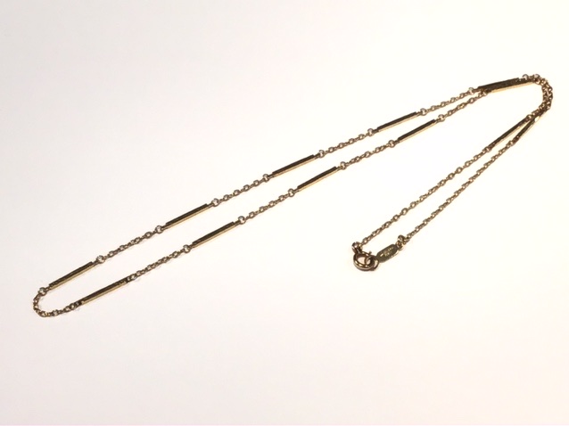 18金イエローゴールドネックレス を買取しました。
