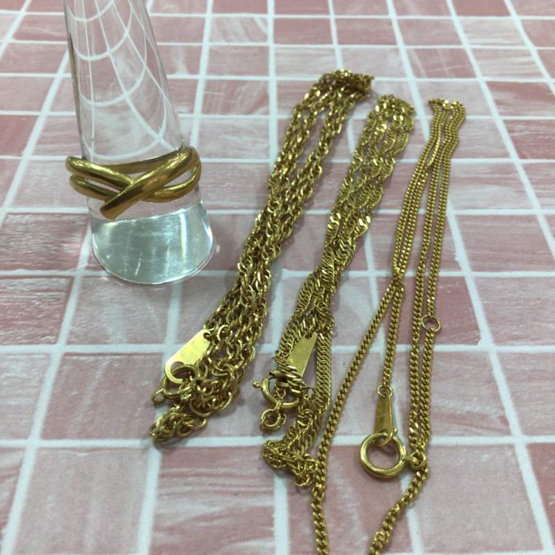 K18 イエローゴールド リング・ネックレス お買取りしました