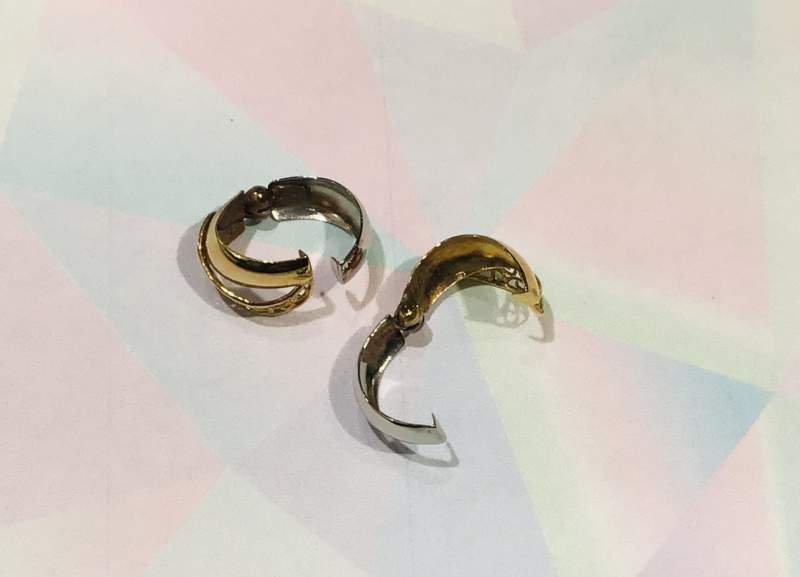 🌼18金 プラチナ のコンビピアス をお買取りしました。🌼
