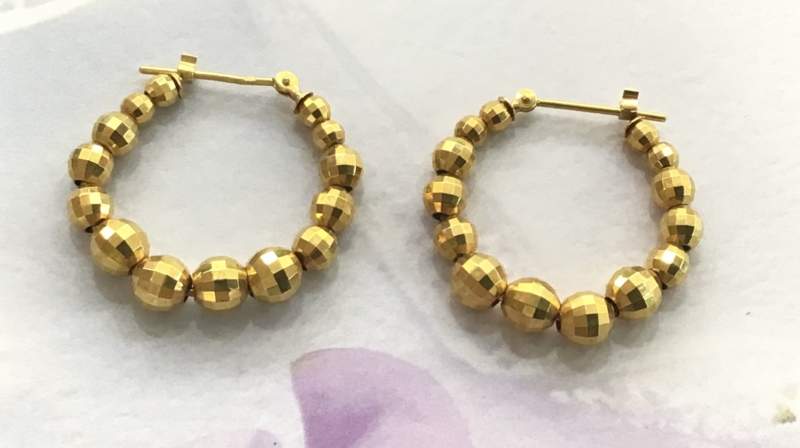 18金 イエローゴールド ピアス をお買取しました。