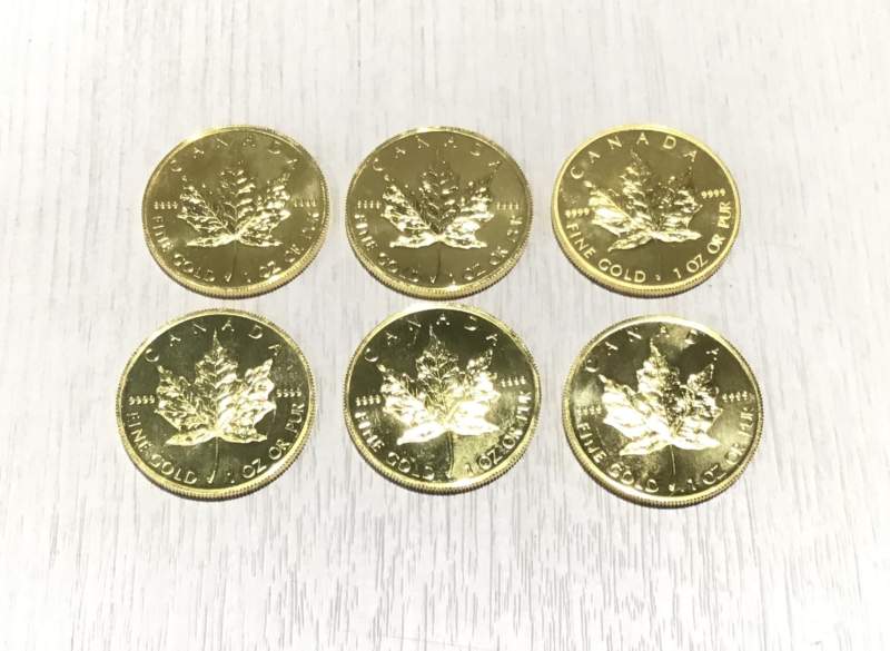 24金 メイプルリーフコイン 1oz をお買取しました。