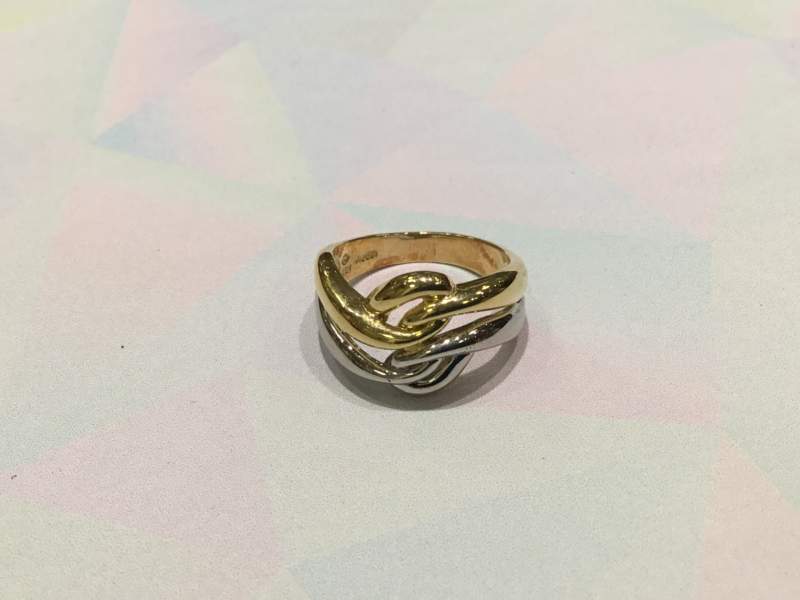 18金 プラチナ コンビ リング をお買い取りしました。