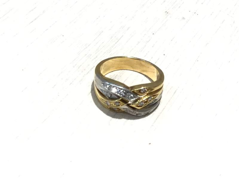 18金 プラチナ コンビ リング をお買取しました。
