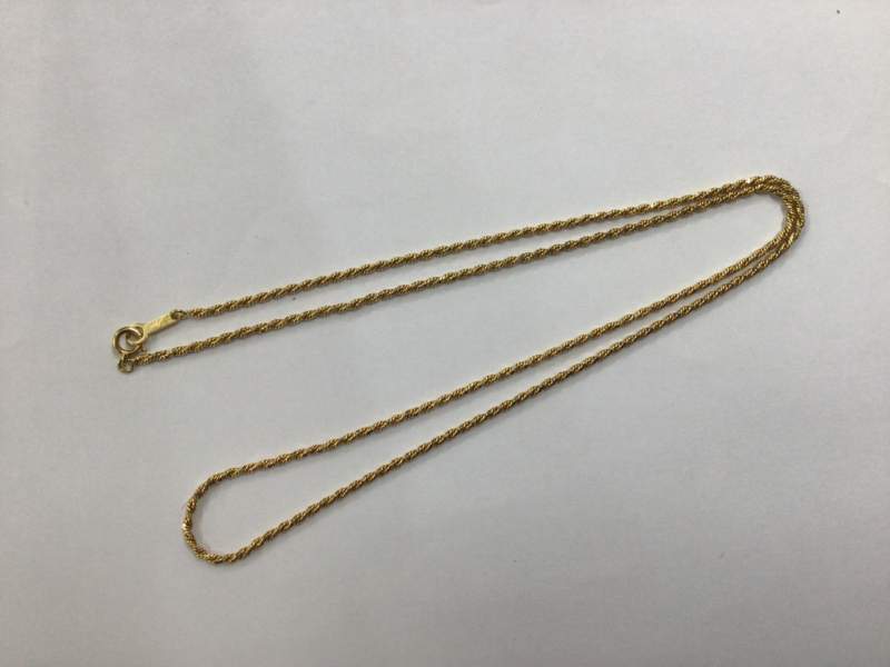 18金 イエローゴールド ネックレス をお買取りしました。