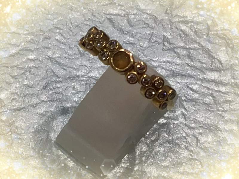 18金 イエローゴールド ダイヤ リング をお買取致しました。