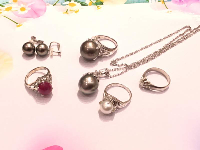 パール ダイヤモンド プラチナ リング イヤリング PTリング プチネックレス をお買取りしました