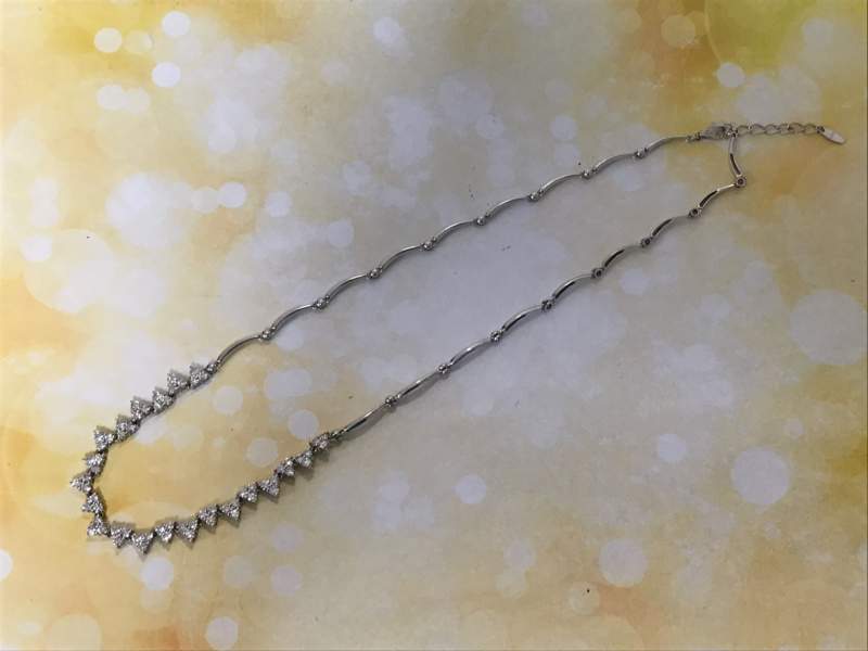 K18WGダイヤネックレス 買取致しました。