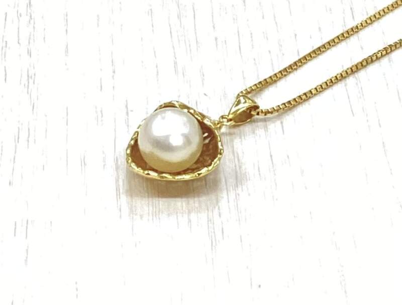 18金 パール ネックレス をお買取しました。