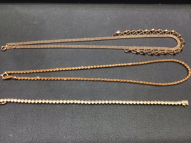 K18 ネックレス ダイヤモンドブレスレット お買取しました