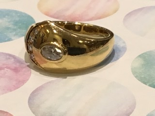 ダイヤモンド 18金 イエローゴールド リング をお買取しました。
