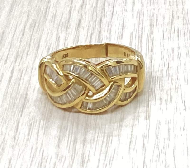18金 ダイヤモンド リング をお買取しました。