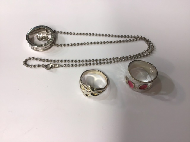 シルバー リング ネックレス