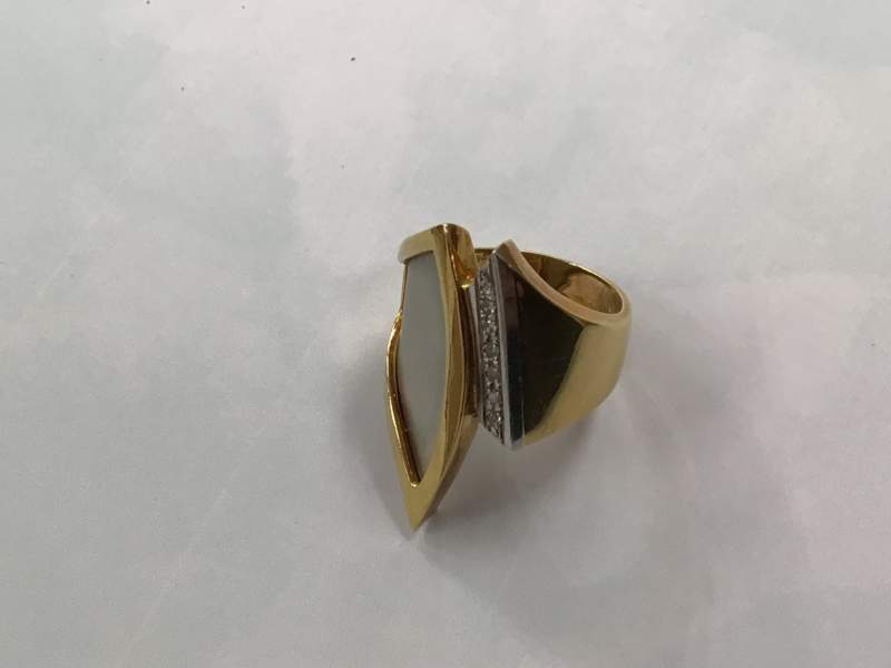 18金 プラチナ900 コンビ リング をお買取りしました。