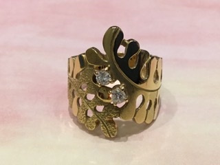ダイヤモンド 18金 イエローゴールド リング をお買取しました。