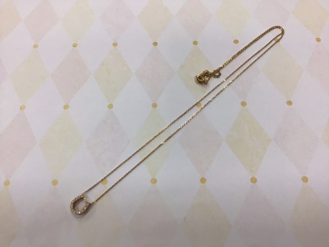 18金 ダイヤネックレス をお買取しました。