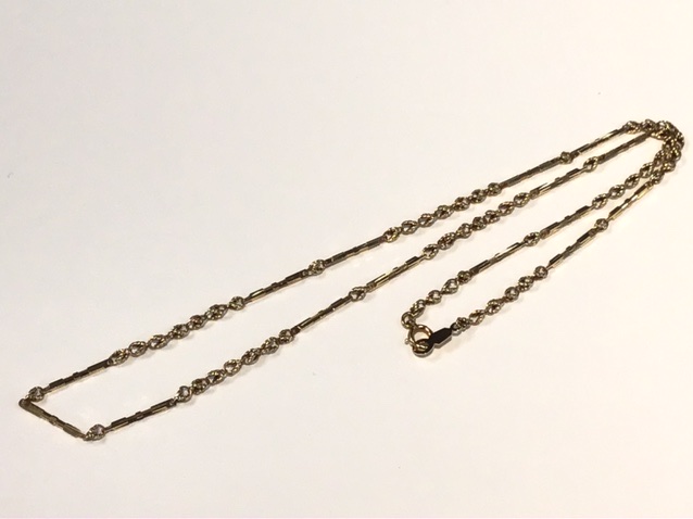 18金イエローゴールドネックレス を買取しました。