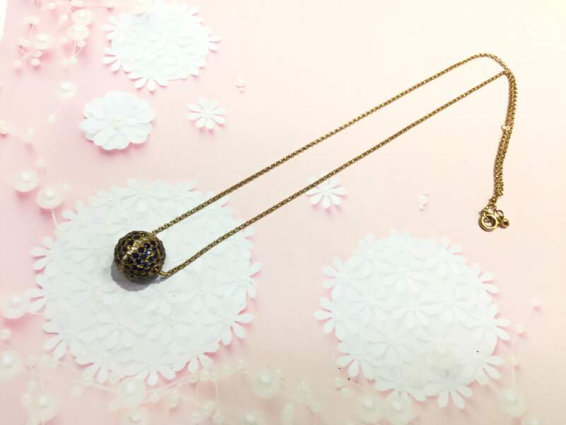 18金 イエローゴールド サファイア ダイヤネックレスをお買取しました。