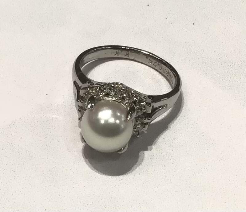 真珠 ダイヤモンド プラチナ リング をお買取しました。