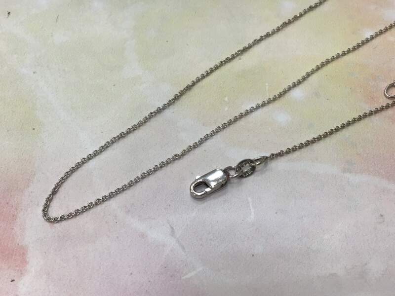 18金 ホワイトゴールド ネックレス お買取しました。