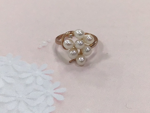 18金 白玉付きリング をお買取しました。