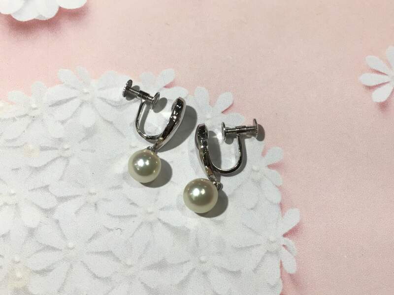 🌿14金 ホワイトゴールド イヤリング をお買取りしました。🌿