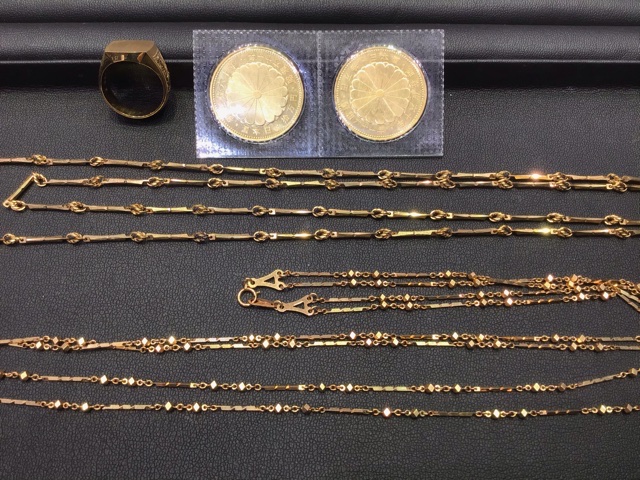 K24金貨 K18リング ネックレス お買取しました