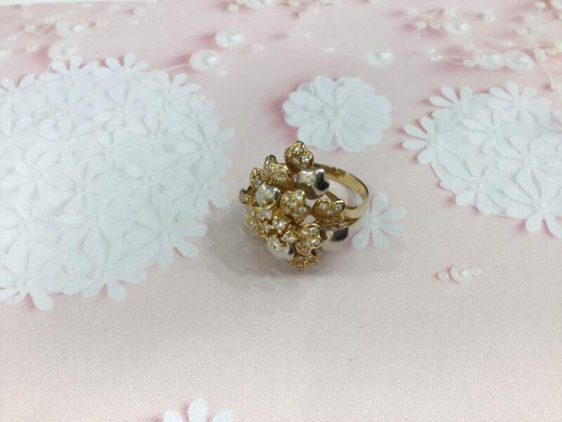 18金 イエローゴールド プラチナ コンビ リング をお買取しました。