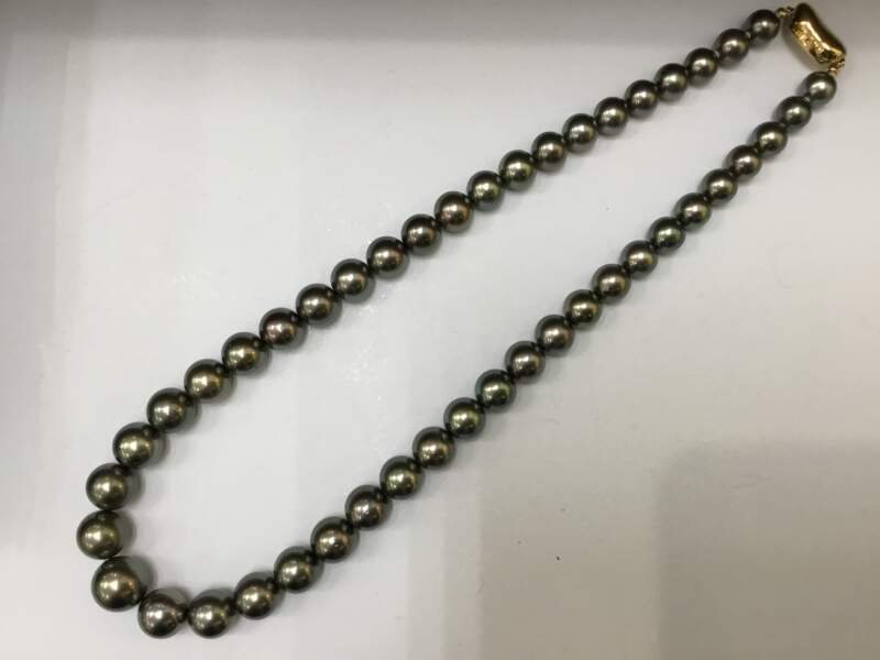 黒真珠　18金　ネックレス　お買取しました