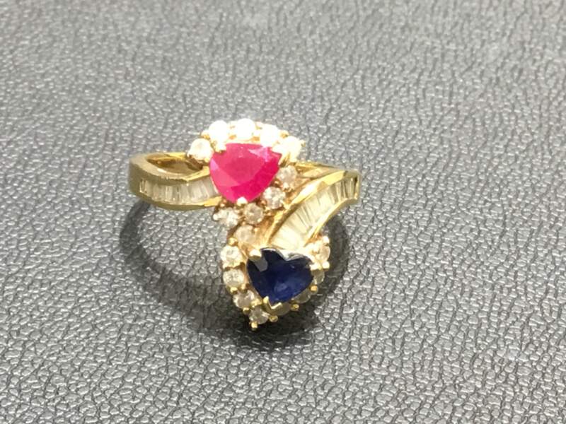18金 ルビー サファイア ダイヤ リング をお買取り致しました