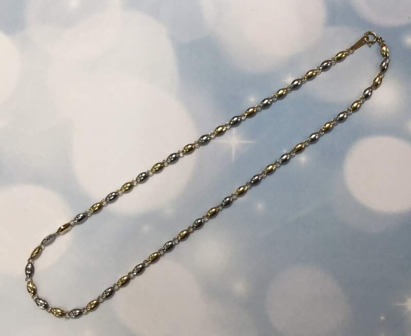 18金 プラチナ850 コンビ ネックレス をお買取しました。