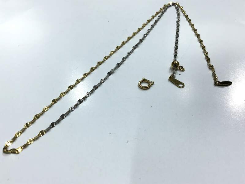 18金 プラチナ900 コンビ ネックレス