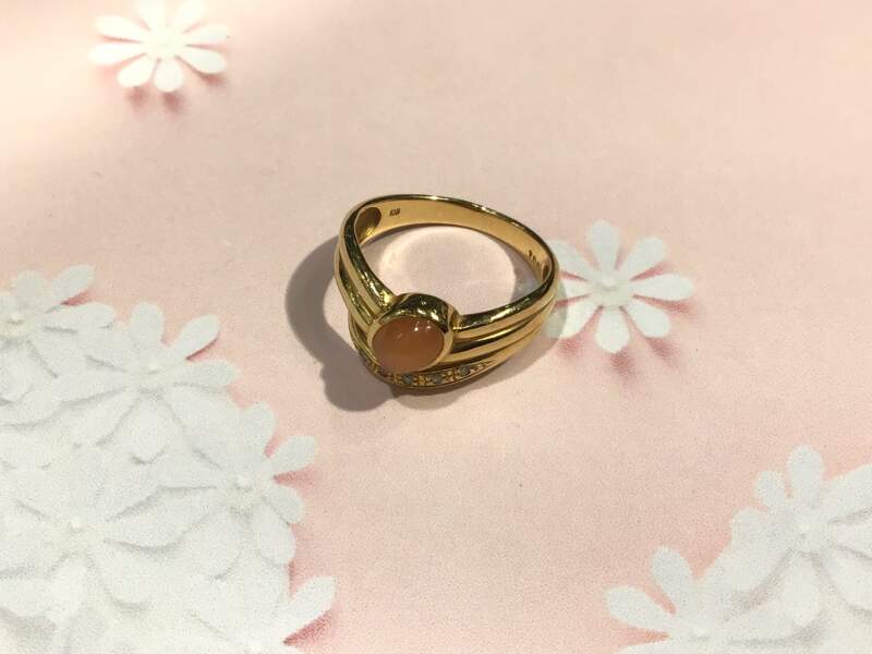 🪴18金 色石付き リング をお買取りしました。🪴
