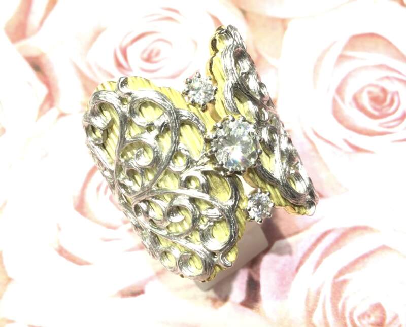 ダイヤモンド 18金 プラチナ900 コンビ リング をお買取しました。
