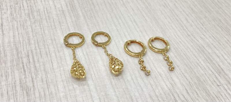 18金 ピアス をお買取しました。
