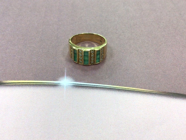 18金 石付きリングをお買取しました。