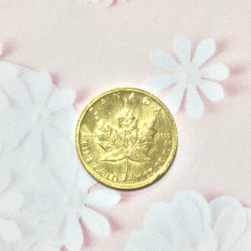 24金 コイン メイプルリーフ 1/4oz をお買取しました。