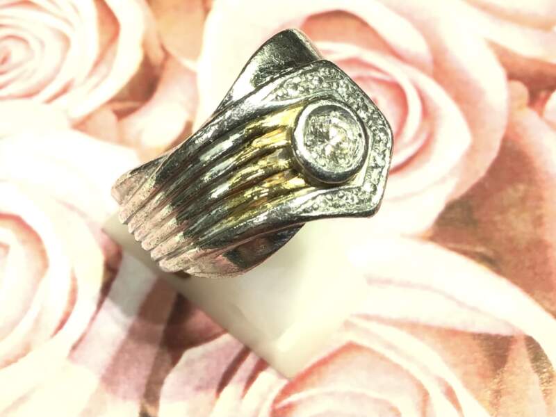 ダイヤモンド 18金 PT900 コンビ リング をお買取致しました。