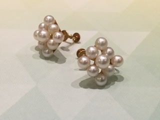パール 18金 イエローゴールド イヤリング をお買取しました。