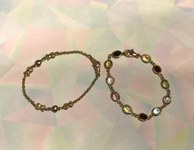 🌿18金 色石 ブレスレット をお買取りしました。🌿