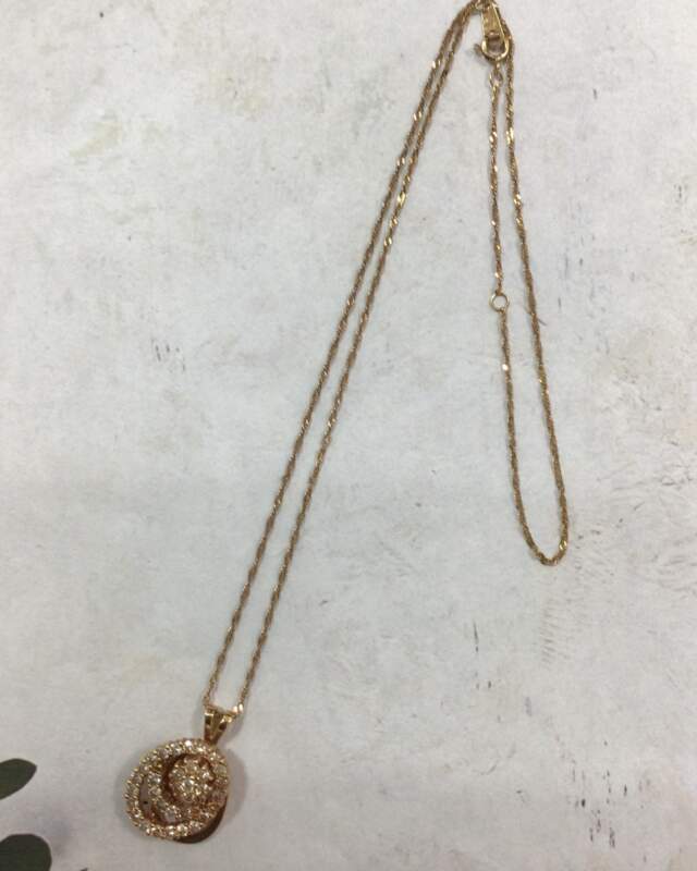 ダイヤモンド K18 イエローゴールド ネックレス お買取りしました