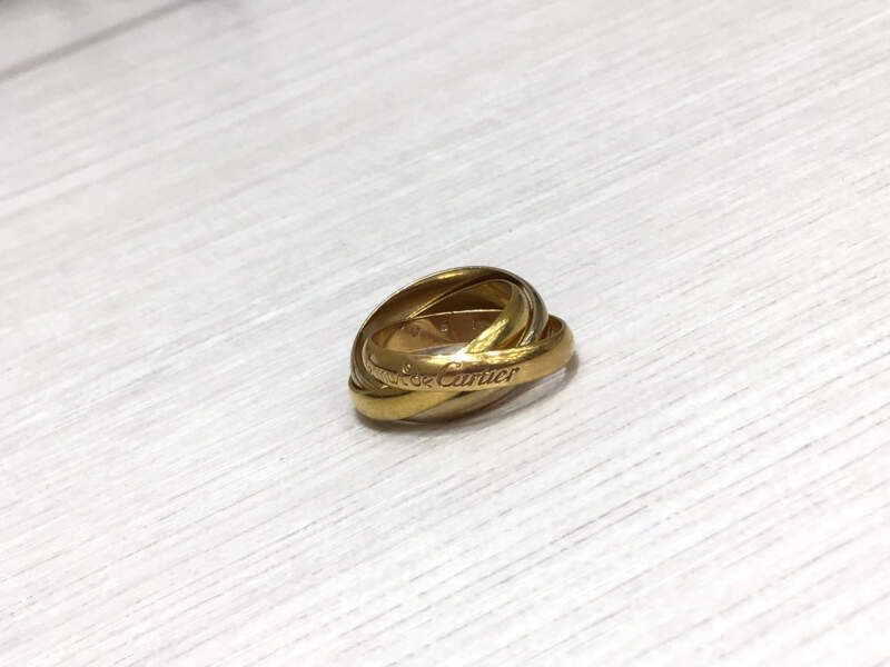 カルティエ750トリニティリング買取りました。