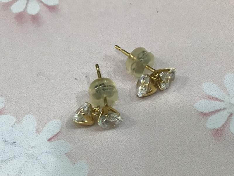 18金　ピアス　買取しました。