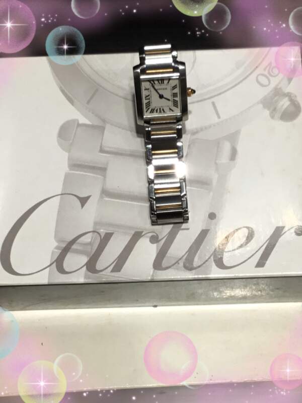カルティエ タンクフランセーズ コンビ時計 買い取りしました。