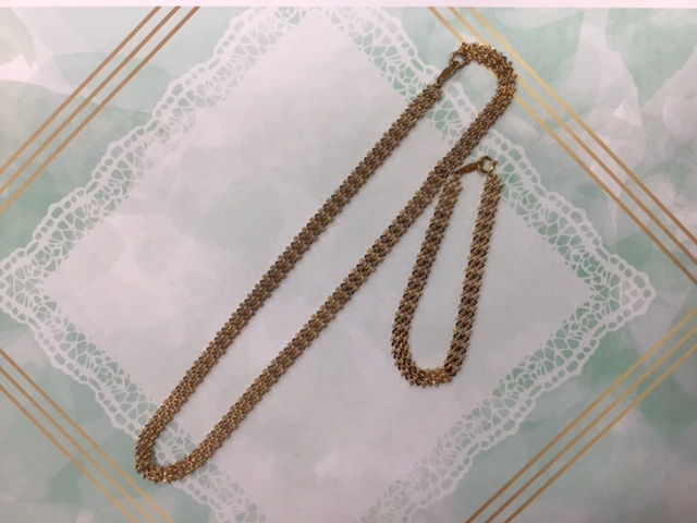 18金 デザインネックレス・ブレスレットをお買取しました。