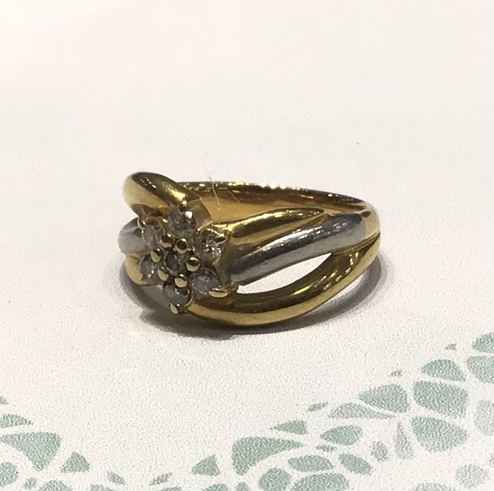 ダイヤモンド 18金 プラチナ900 リング をお買取しました。