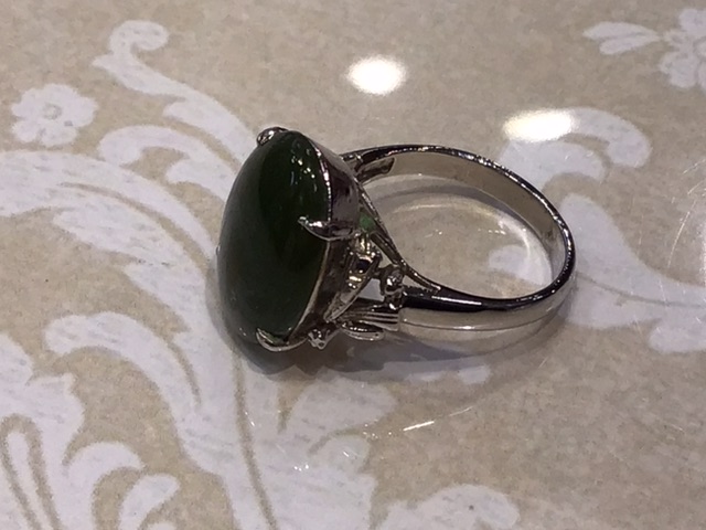 14金 緑石 リング を買取しました。