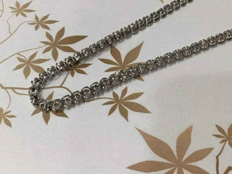 ダイヤモンド 18金 ホワイトゴールド ブレスレット をお買取しました。