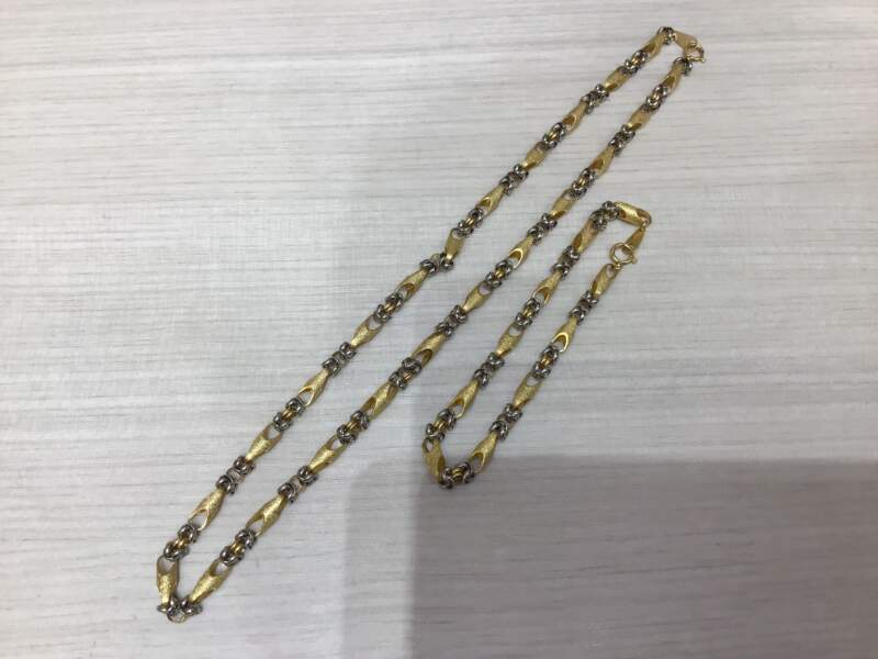 K18/PT850コンビネックレス ブレス買取り